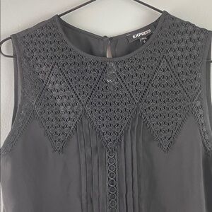 NWT Express Black Lace Blouse Size S P